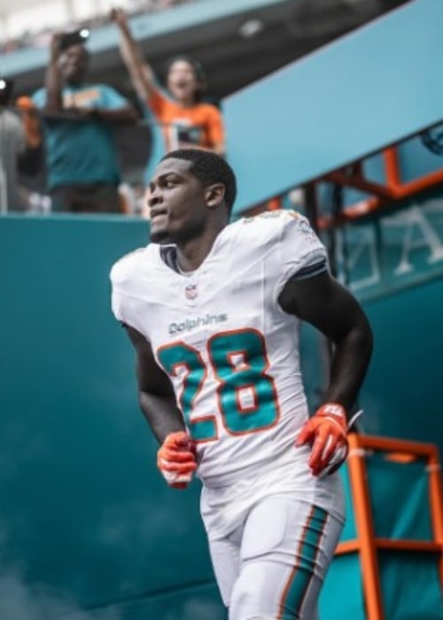 De’Von Achane as seen in an Instagram Post in October 2023