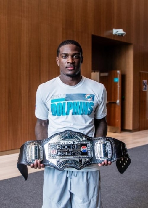 De’Von Achane as seen in an Instagram Post in September 2023