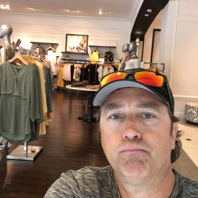 Alan Robertson as seen taking an Instagram selfie in April 2017