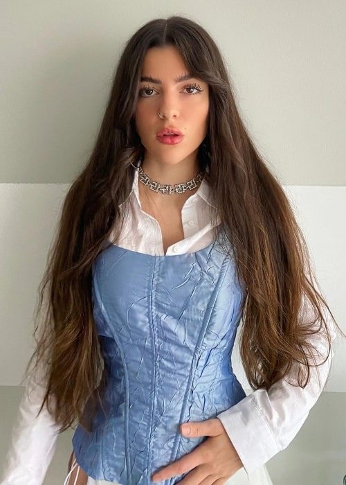 Candela Díaz as seen in a picture that was taken in September 2023, in the Miami Design District