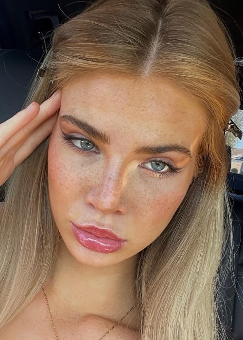 Hannah Thomas as seen in a selfie that was taken in September 2022