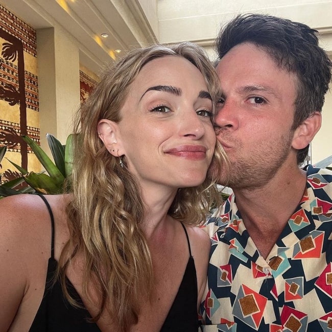 Matt Ziering as seen in a selfie with his wife Brianne Howey that was taken in September 2023