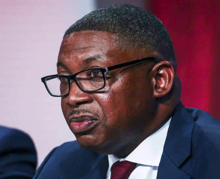 Shawn Wilson during a gubernatorial debate in New Orleans on Sept. 7.