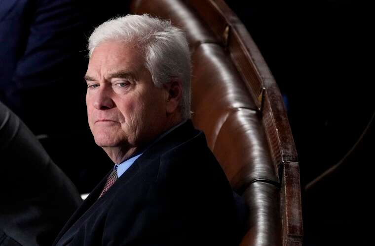 House Majority Whip Rep. Tom Emmer, R-Minn., ahead of the third vote for Rep. Jim Jordan's speakership bid.