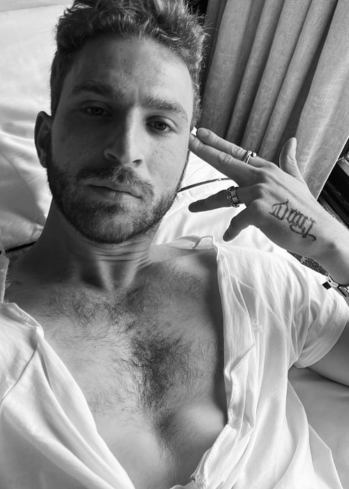 Two Feet as seen while taking a black-and-white selfie in May 2022