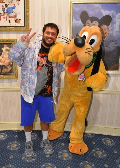 Lil Darkie as seen in a picture with the cartoon character Goofy in November 2022