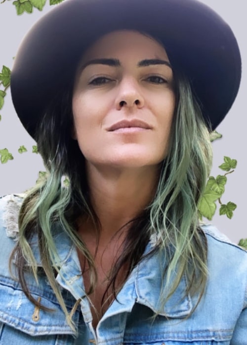 Monique Ganderton as seen in a selfie that was taken in September 2020