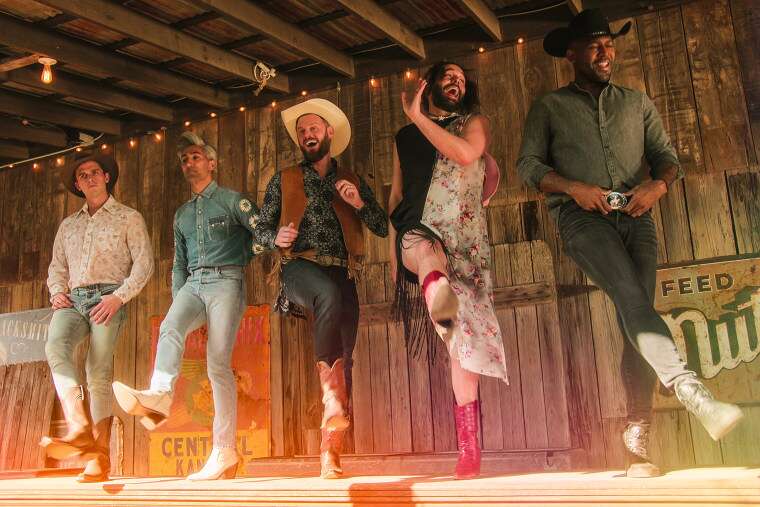 Antoni Porowski, Tan France, Bobby Berk, Jonathan Van Ness, and Karamo Brown in episode 601 of "Queer Eye."