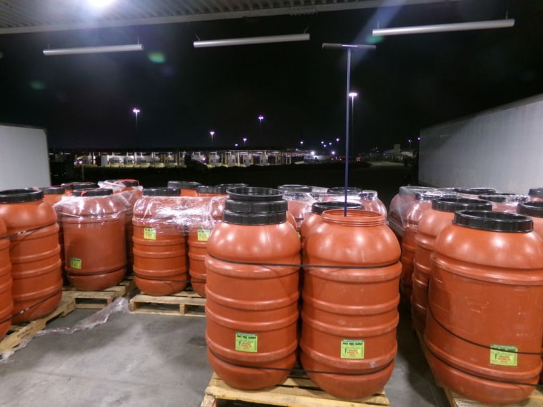 Vats of jalapeño paste.