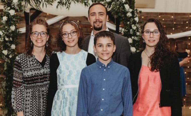 Anna, Miriam, Ryan, Caleb, and Ketsia in South Bend, Ind., in March 2022.