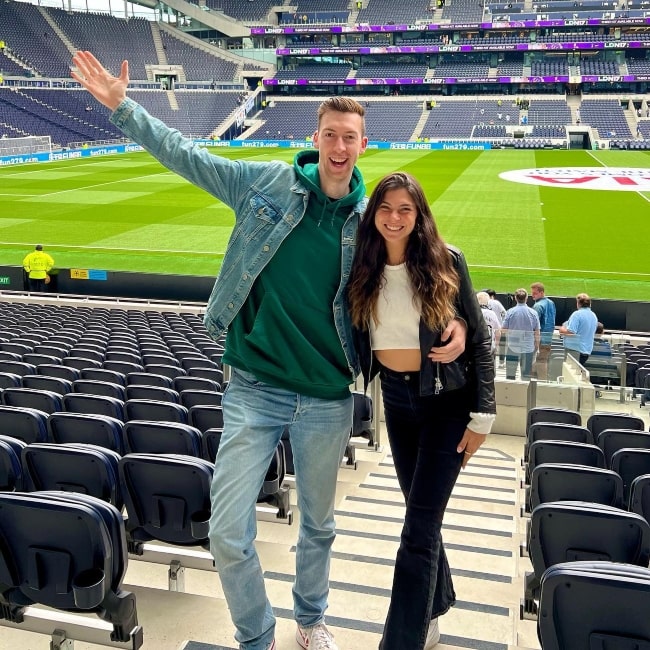 Michiel Callebaut as seen in a picture with Celine that was taken in May 2022