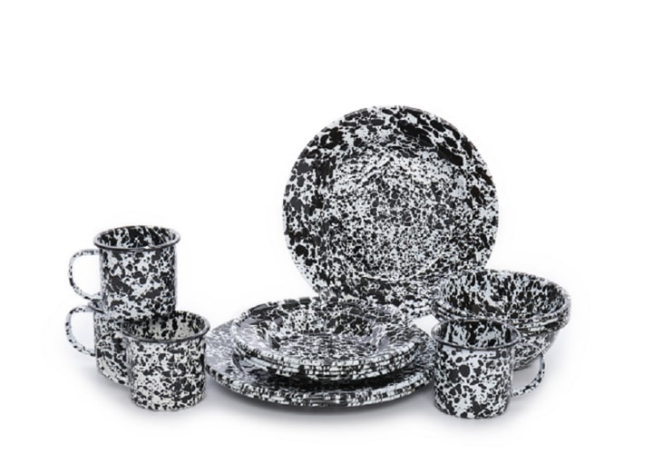 Crow Canyon Home Splatter 16 Piece Dinnerware Set