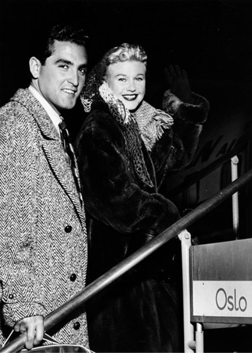 Ginger Rogers as seen with her husband Jacques Bergerac in the 1950s