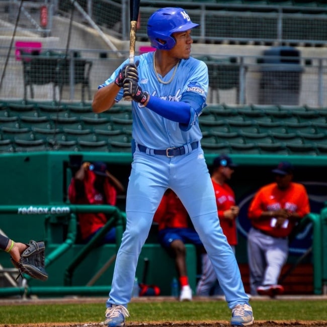 D'Angelo Ortíz as seen in a picture that was taken during a game in May 2023