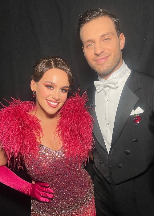 Ellie Leach as seen while smiling along with Vito Coppola in an Instagram post in November 2023