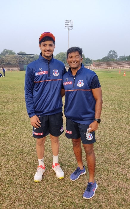 Sameer Rizvi (Left) as seen while posing for a picture with Rashid Zirak in December 2021