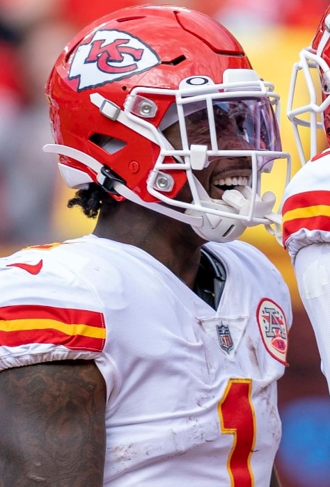 Jerick McKinnon as seen with the Kansas City Chiefs in Landover, Maryland in 2021