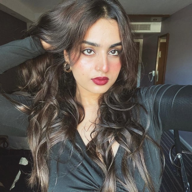 Ayesha Khan as seen in a selfie that was taken in August 2023