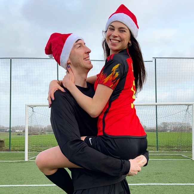 Michiel Callebaut as seen in a picture with his beau Céline Dept that was taken in December 2022