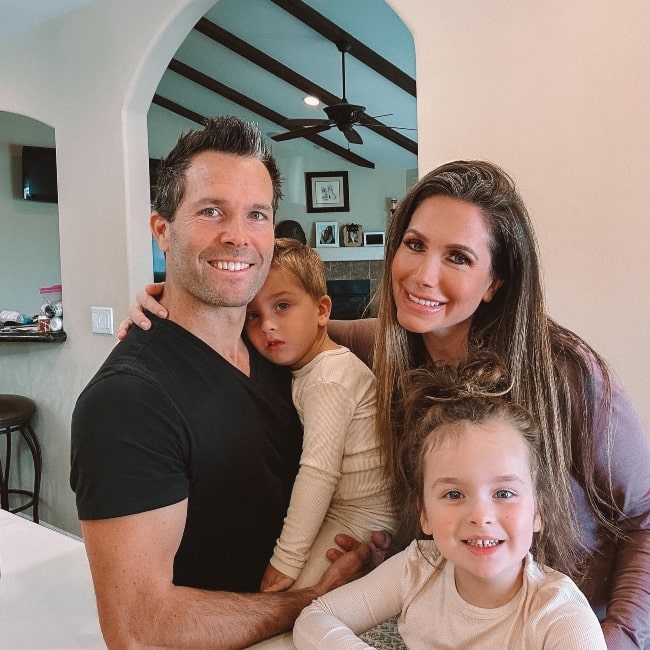 Channon Rose as seen in a picture with her husband Travis Dean and children Snow and Storm that was taken in November 2023