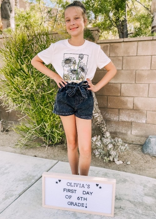 Olivia Johnson as seen in a picture taken on her first day of grade 6 in August 2023