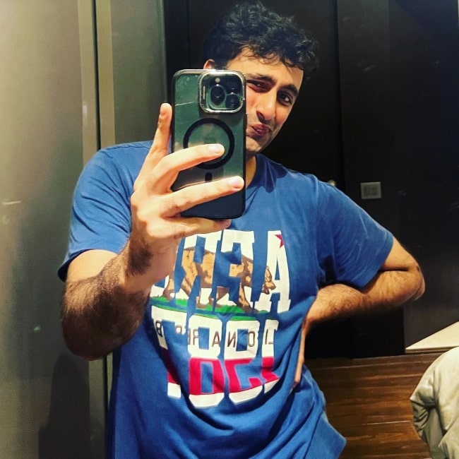 Zervaan J Bunshah in a selfie that was taken in Mumbai, Maharashtra in September 2023