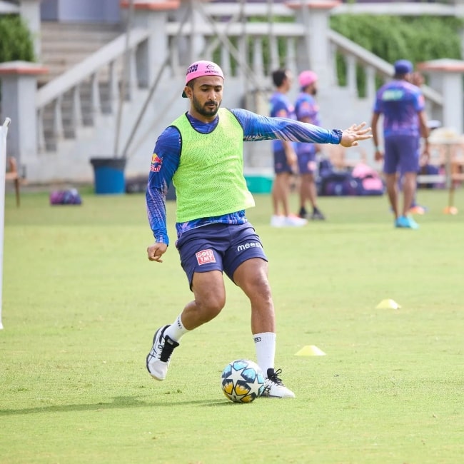 KC Cariappa as seen in a picture that was taken during a practice session in September 2022