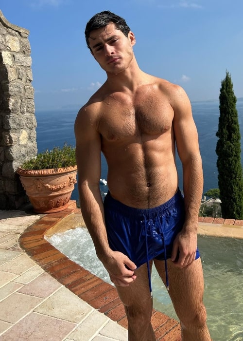 QCP in a shirtless picture taken at San Montano Resort & SPA in October 2022