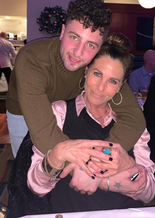 Leslie Fhima as seen in a picture with her youngest son Elijah Fhima on his 30th birthday in December 2023