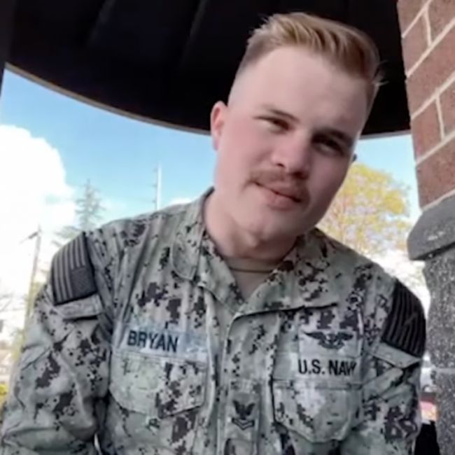 Zach Bryan as seen while serving in the Navy in 2021