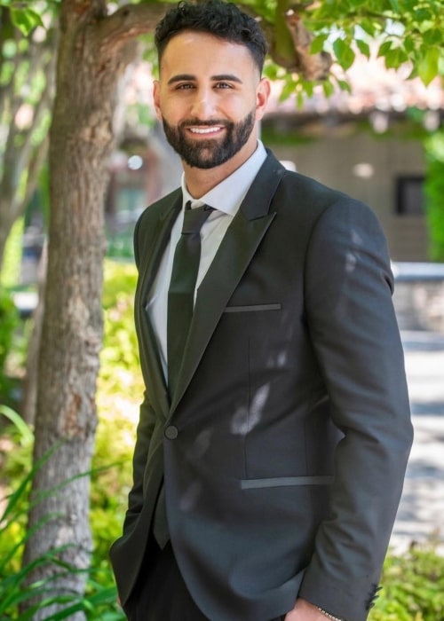 Sammy Furrha as seen in a picture taken on the day of his wedding in July 2023, at Orange County, California