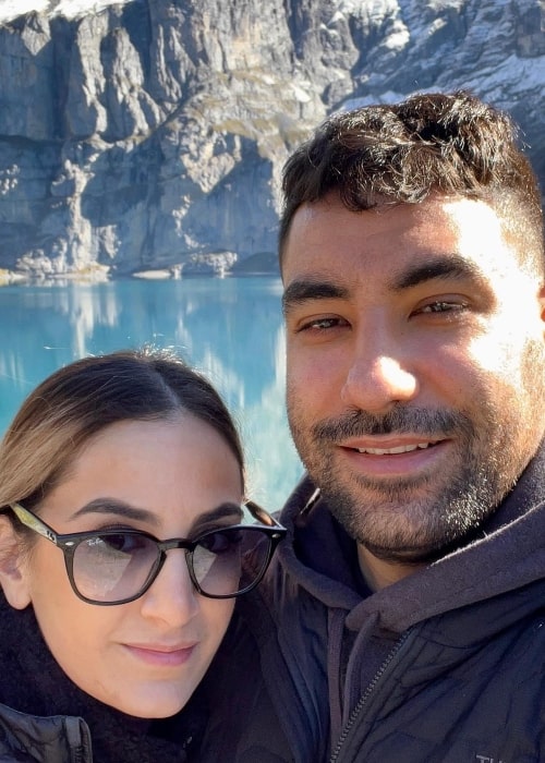 Fifi Furrha as seen in a selfie with her beau Kareem taken in October 2021, at Oeschinensee