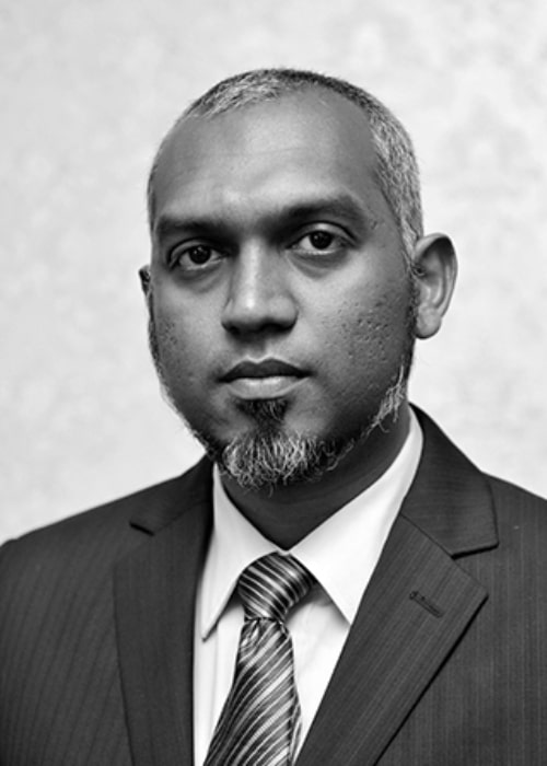 Mohamed Muizzu as seen in an official portrait as Housing Minister in 2012
