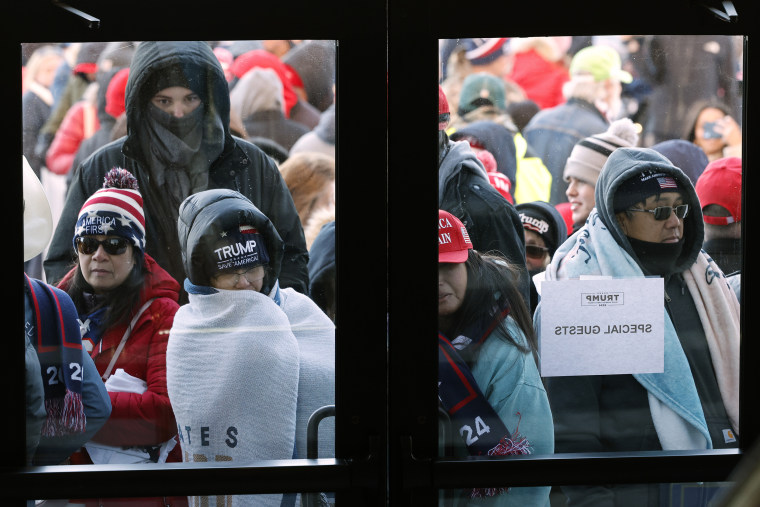 Former President Donald Trump Holds Campaign Rally In Rochester, New Hampshire