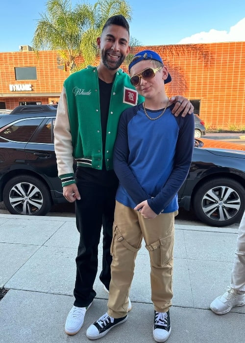 Kaido Lee Roberts as seen in a picture with entrepreneur and film producer Dhar Mann taken in December 2023