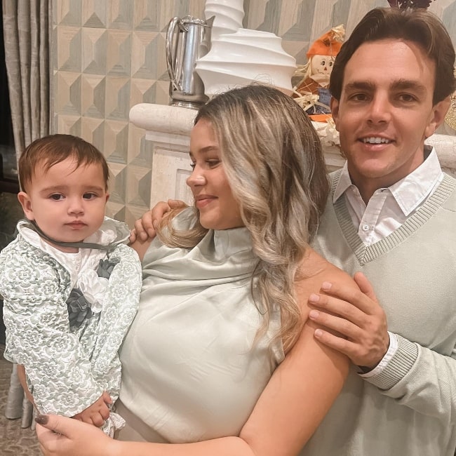 Faith Alexis as seen in a picture with her beau and their daughter Josie Moon taken in November 2023, at the Vineyards Country Club