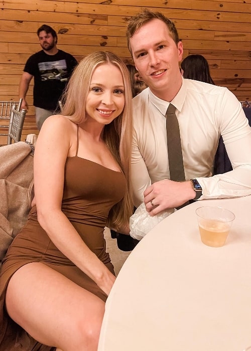 Kaylee Dudley as seen in a picture with her husband Tay Dudley that was taken in November 2022, in Dora, Alabama