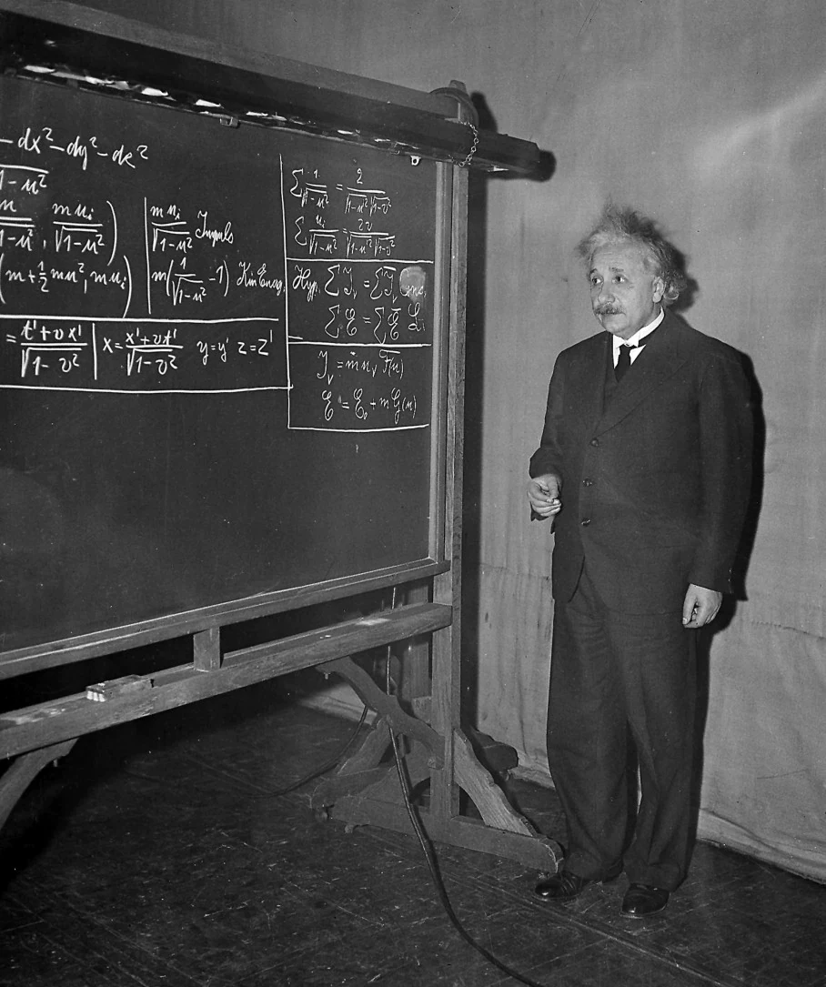 Albert Einstein delivers a lecture in 1934 at a meeting of the American Association for the Advancement of Science at the Carnegie Institute of Technology in Pittsburgh. (AP)