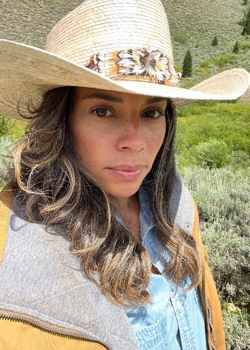 Christina Vidal as seen while clicking a selfie in July 2023