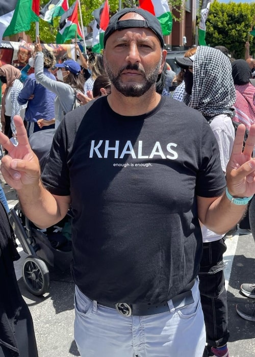 Coach Furrha as seen in a picture that was taken in May 2021, while at a protest for #freepalestine