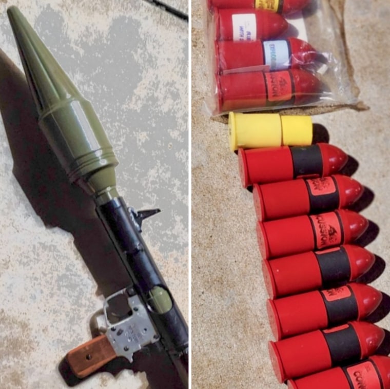 A large number of explosives and several RPGs were found at the home.