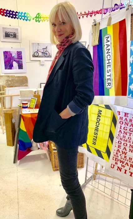 Hermione Norris as seen while posing for a picture in January 2020