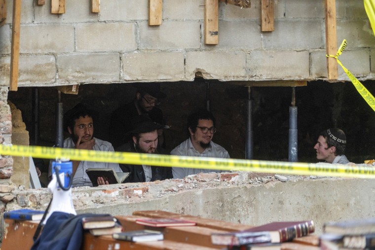 A group of Hasidic Jewish worshippers were arrested amid a dispute over a secret tunnel built beneath a historic Brooklyn synagogue, setting off a brawl between police and those who tried to defend the makeshift passageway.