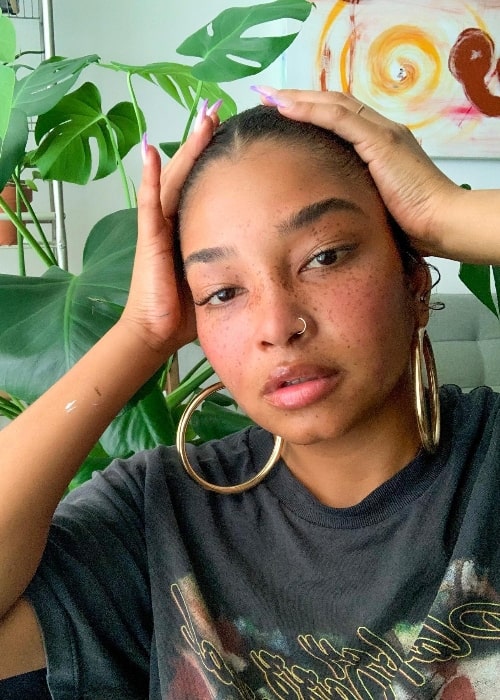 Tanita Strahan as seen while posing for the camera in Los Angeles, California in August 2021