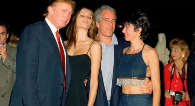(From left to right) Donald Trump, Melania Trump, Jeffrey Epstein, and Ghislaine Maxwell