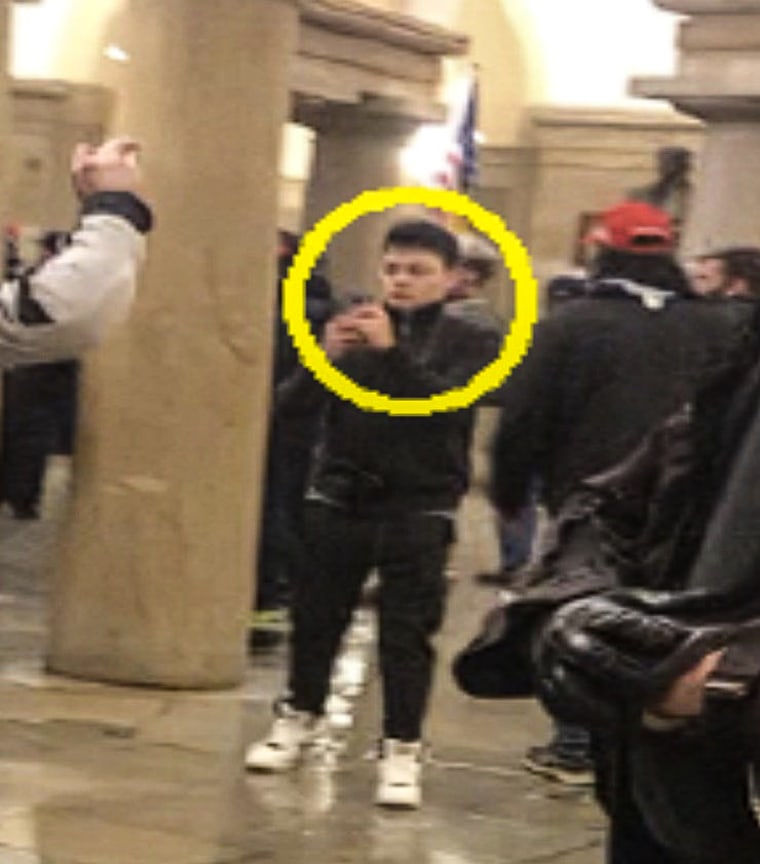 Kevin Alstrup at the U.S. Capitol on Jan. 6, 2021.