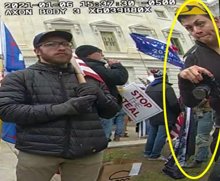 Kevin Alstrup at the U.S. Capitol on Jan. 6, 2021.