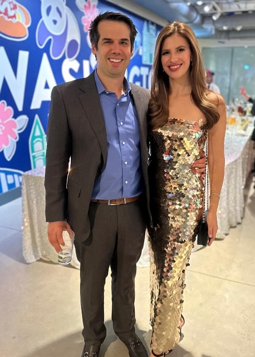 Michelle Fields as seen in a picture with her husband Jamie Weinstein taken in November 2023