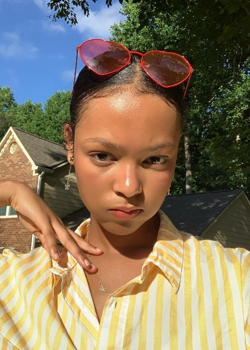 Kyliegh Curran as seen while taking a selfie in June 2023