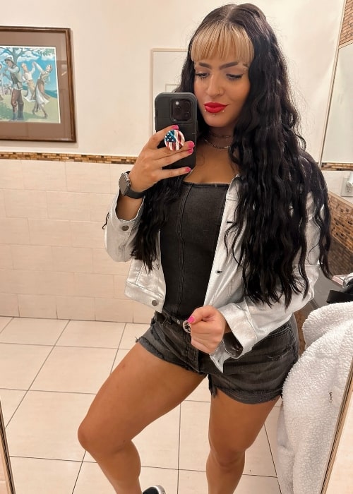 Persia Pirotta as seen in a selfie that was taken in February 2024, in Los Angeles, California